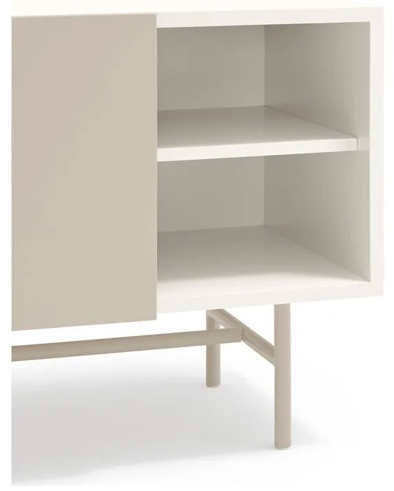 Светлосива и кремава телевизионна масичка 180x56 cm Nube - Teulat