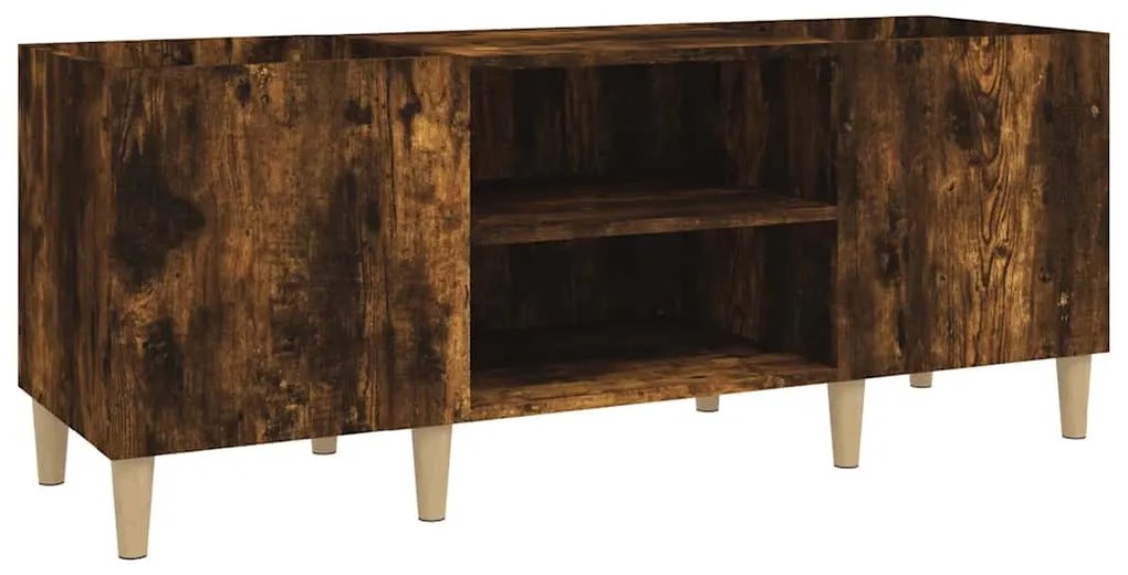 831930 vidaXL Шкаф за винилови плочи опушен дъб 121x38x48 см инженерно дърво