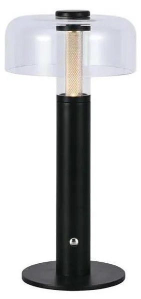 LED регулируема презареждаема настолна лампа LED/1W/5V 3000K 1800 mAh черна