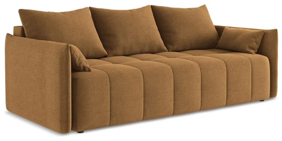 Теракотен разтегателен диван с място за съхранение 225 cm Moku – Makamii