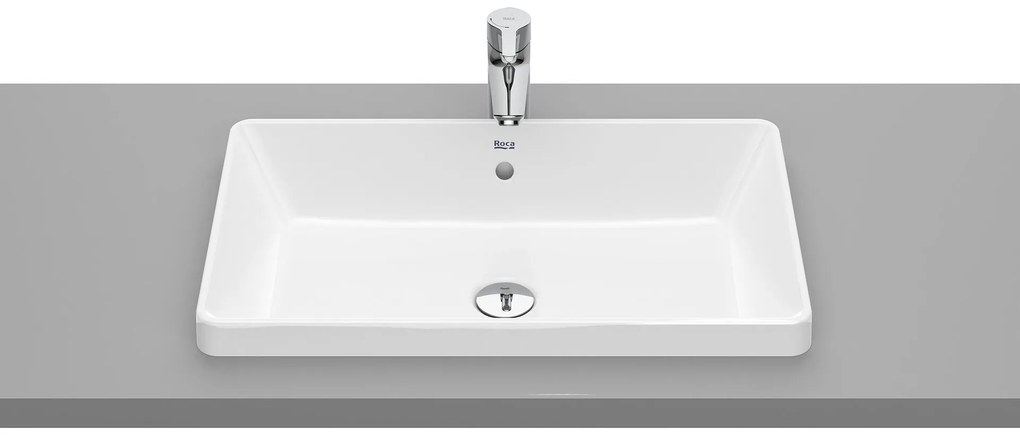 Умивалник за вграждане, A3270Y8000, Roca, в плот, порцелан, бял, 60х37х4см