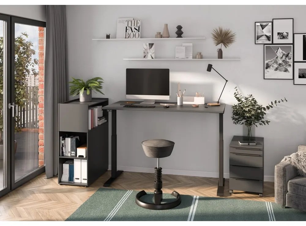 Антрацитна етажерка за книги 80x120 cm Mailand - Germania