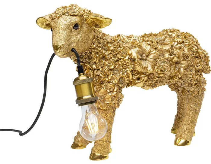 Арт.53707 Настолна лампа  Animal Flower Sheep Gold 36cm