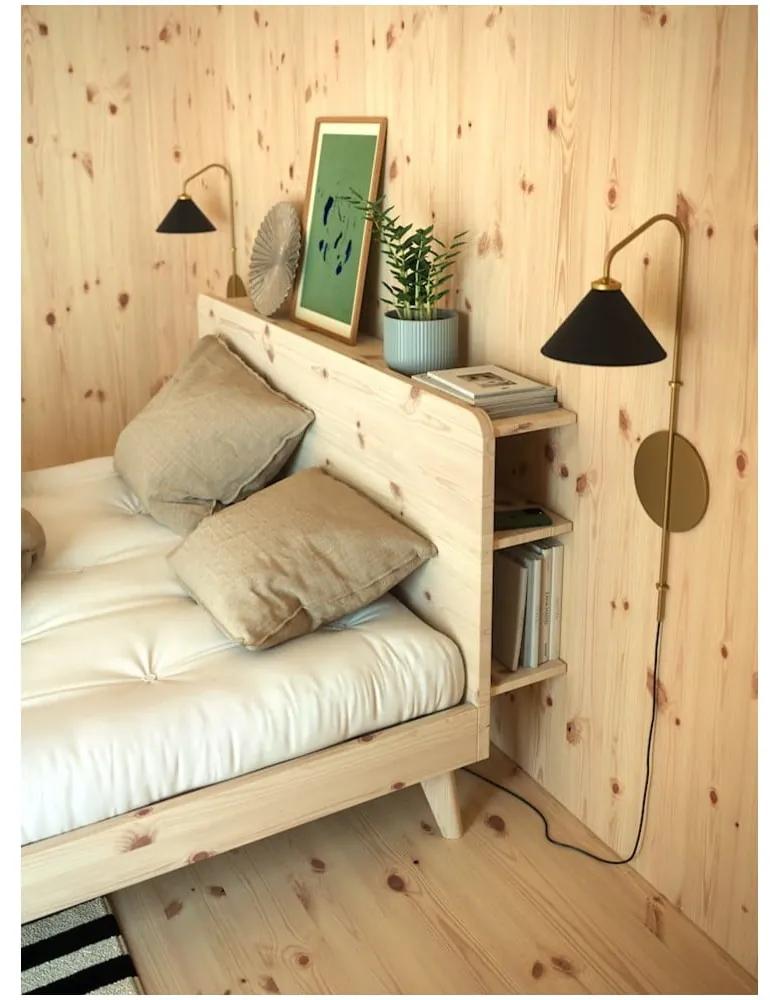 Двойно легло от борова дървесина с решетка 140x200 cm Retreat - Karup Design