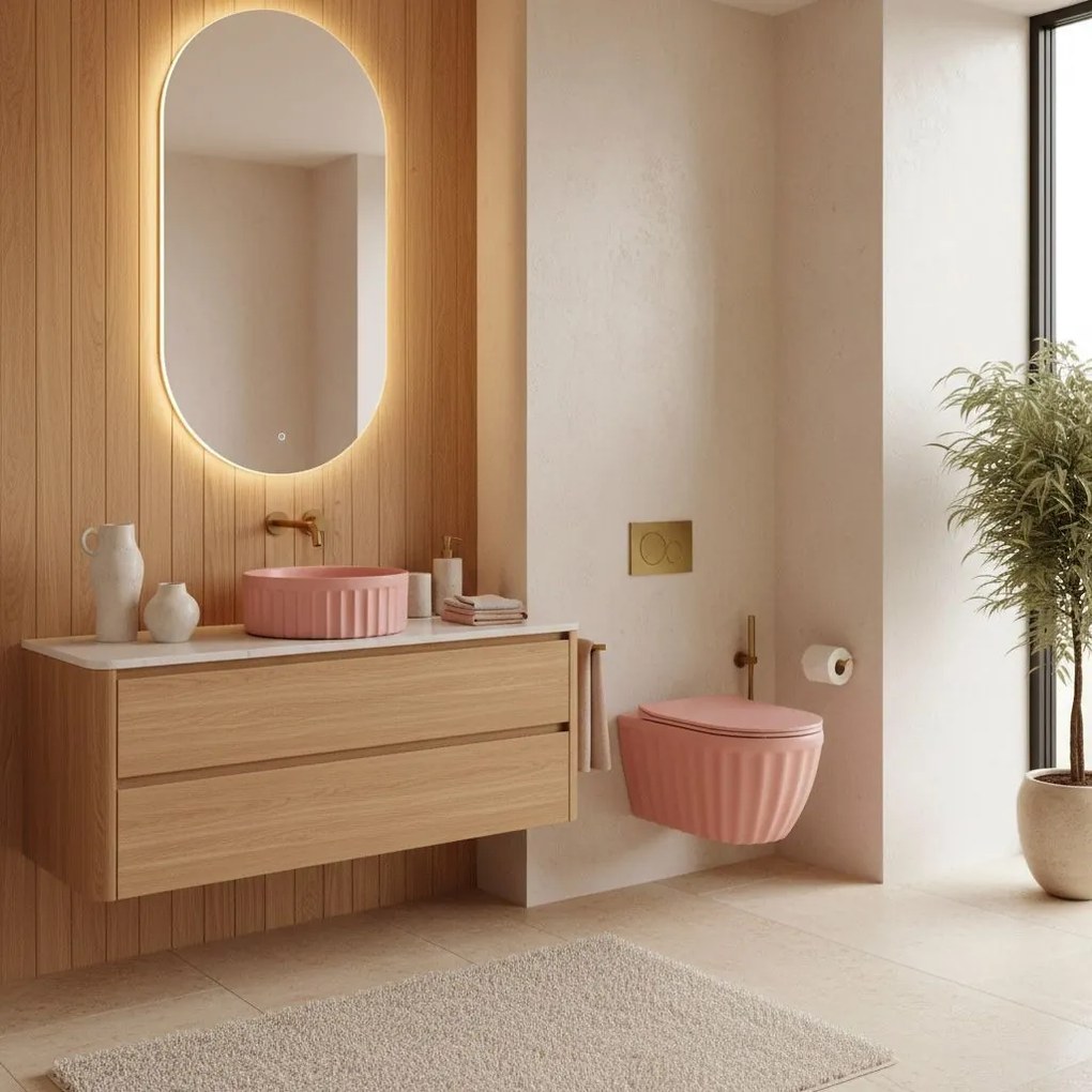 Умивалник за плот DUO Sweet Pink Matt