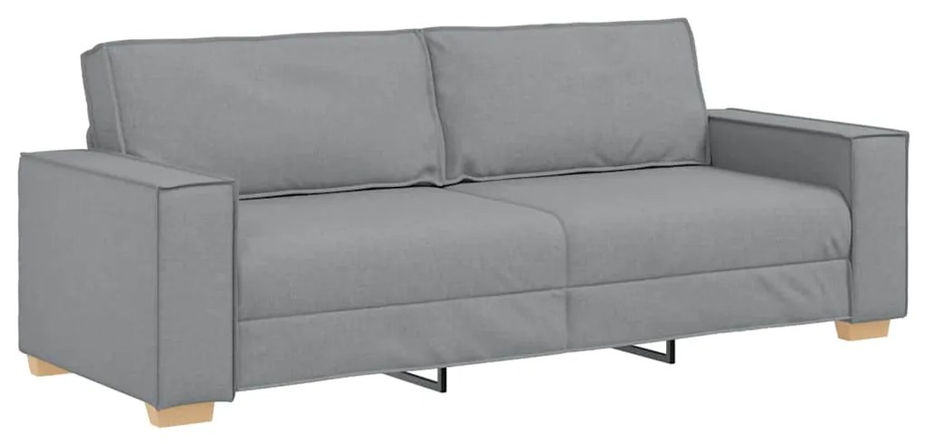 4104990 vidaXL 3-местен диван, светло сив, 220x78x84 см, плат