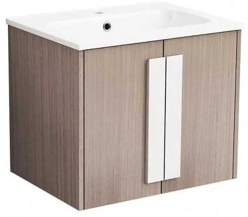 Конзолен PVC шкаф ICP 6451-3 с умивалник, 61x46.3x52см