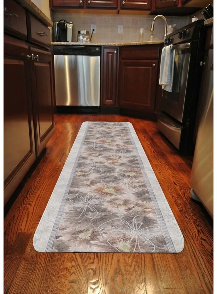 Бежова пътека подходяща за пране 58x190 cm Blooming – Oyo Concept