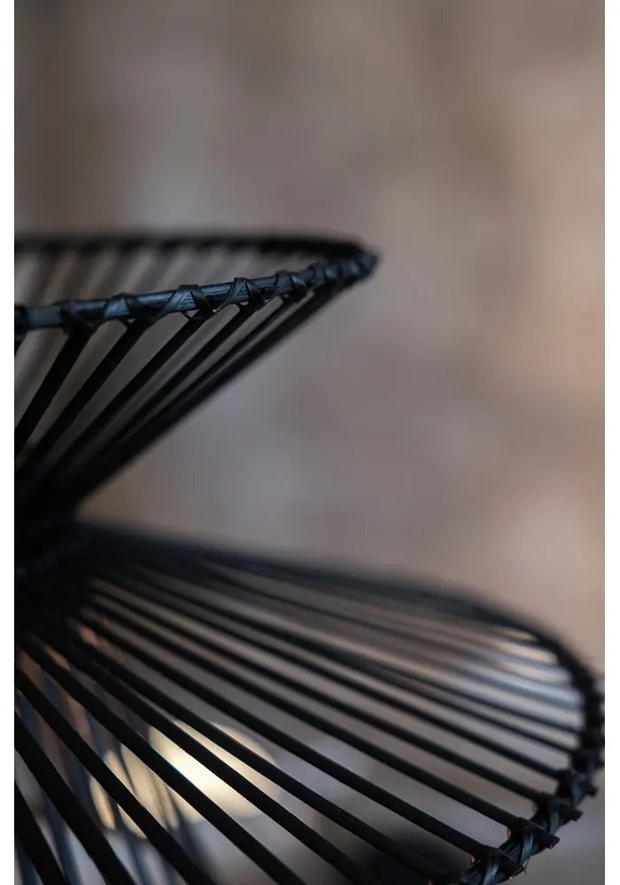 Черно висящо осветително тяло с бамбуков абажур ø 57 cm Duplici – Markslöjd