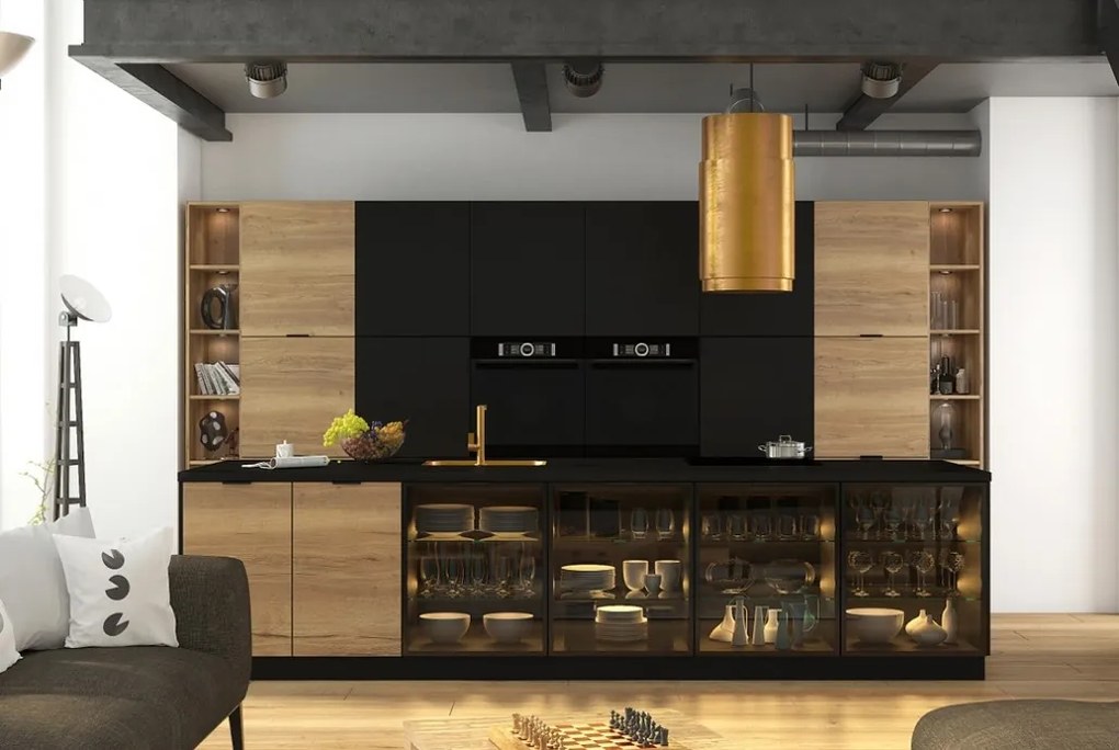 Висящ шкаф Italia W6/58 2D-Black