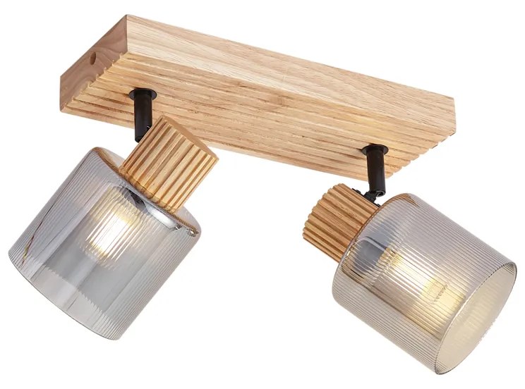 Смарт спот дърво с димно стъкло 2 светлини въртящ се и накланящ се вкл. WiFi G45 - Gracy