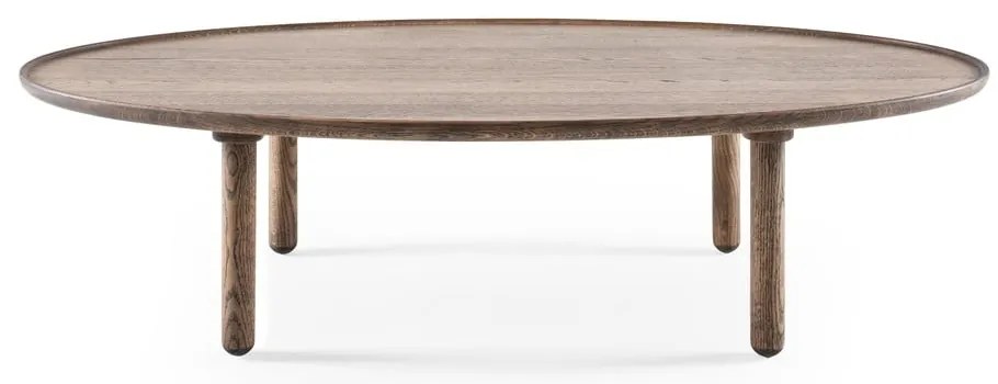 Кафява масичка за кафе от масивен дъб 65x120 cm Mu – Gazzda