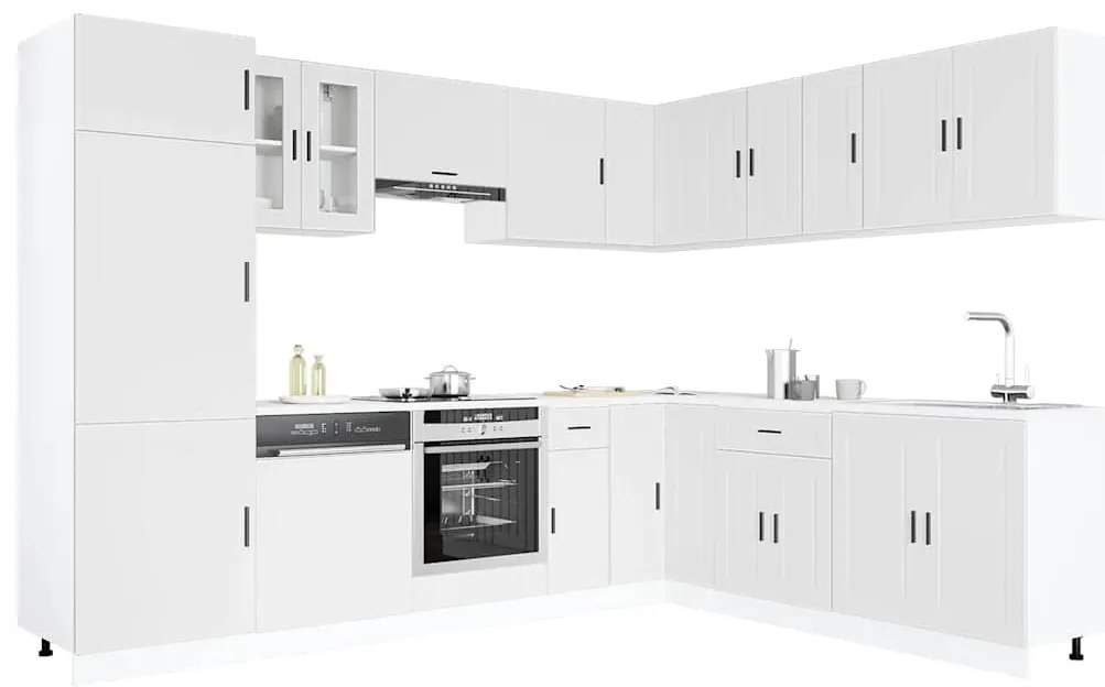 3314991 vidaXL Комплект кухненски шкафове от 14 части Porto, инженерно дърво