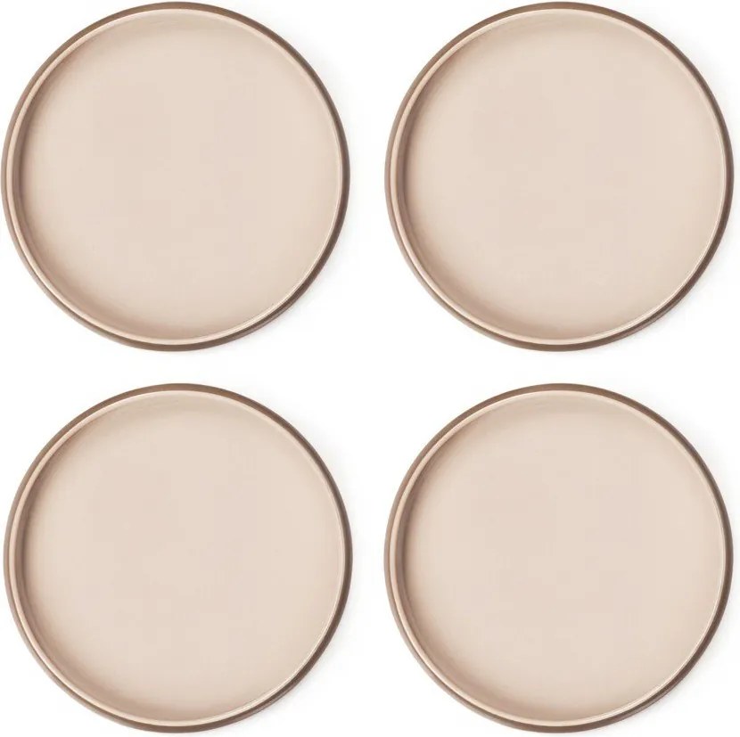 Бежови глинени чинии в комплект 4 бр. ø 22 cm Terra Rondo – Bonami Selection