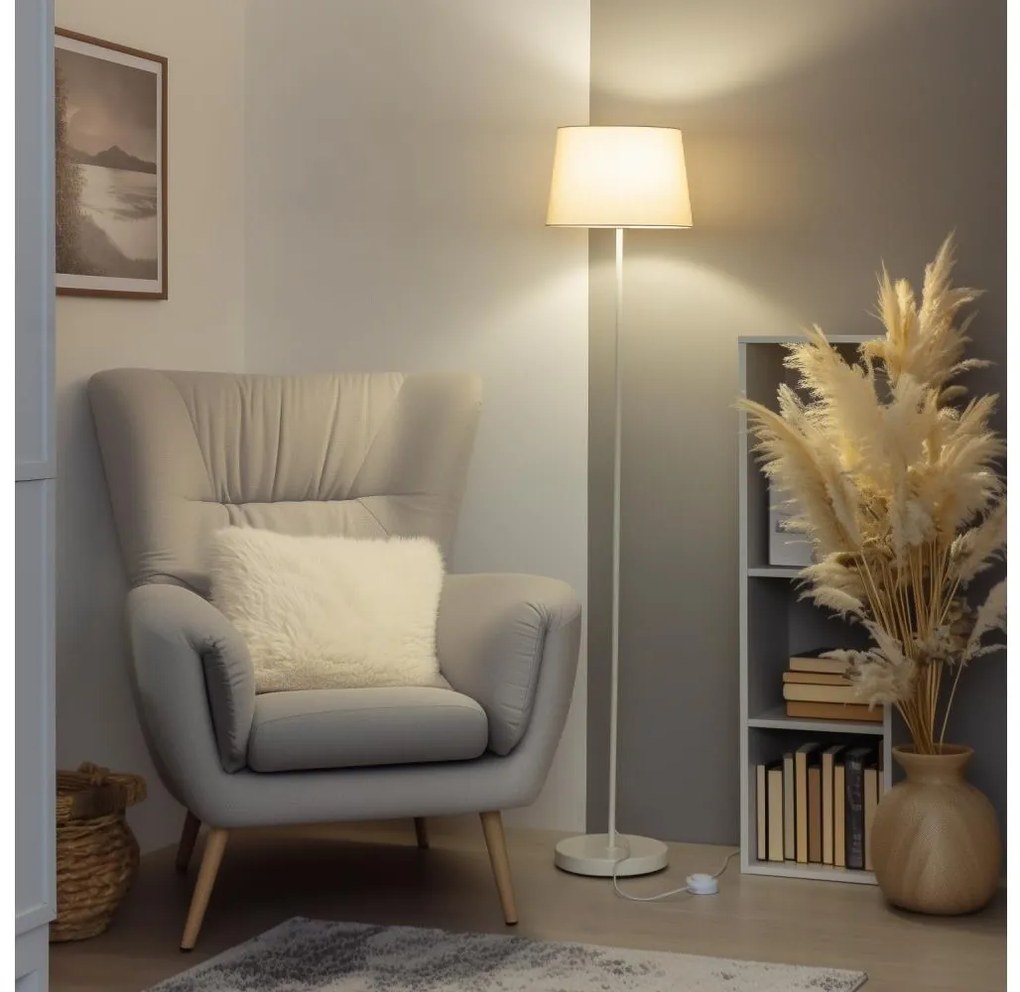 Brilagi - LED подова лампа CERIA 1xE27/40W/230V Ø 30 см бежова/бяла