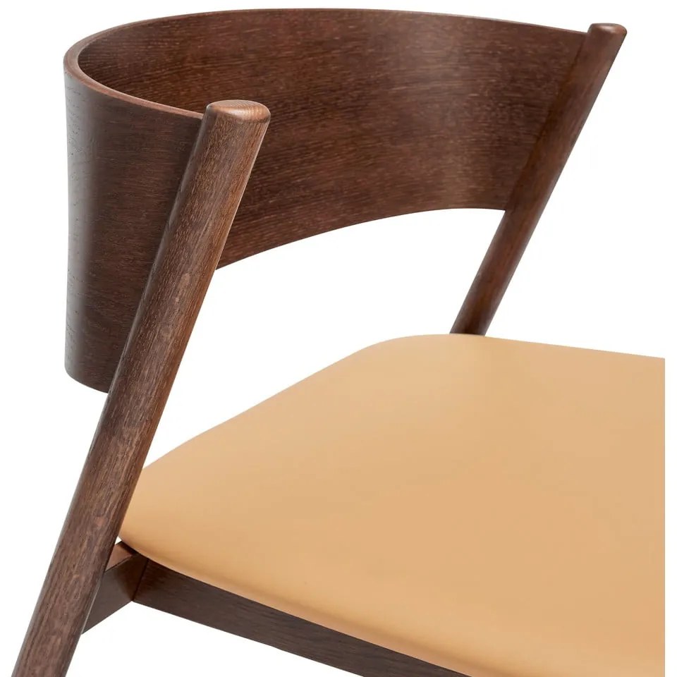 Тъмнокафяво кресло Oblique – Hübsch