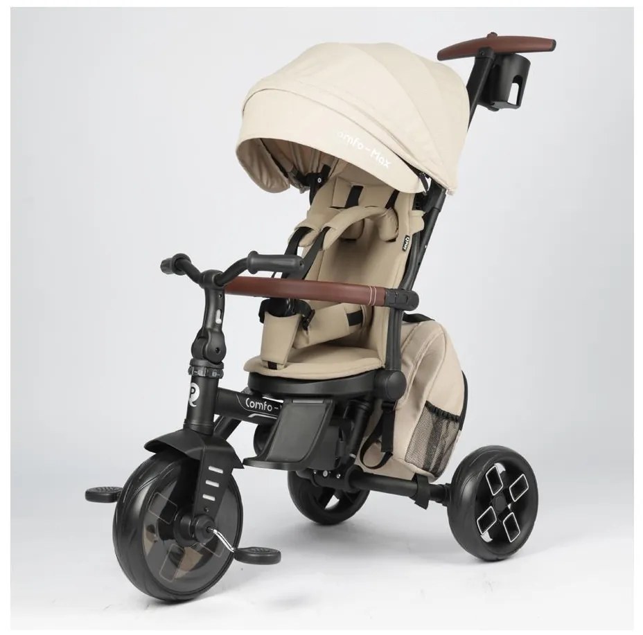 QPlay - Детска триколка 7 в 1 COMFO MAX бежова