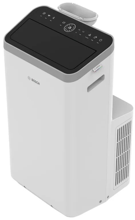 Мобилен климатик Bosch Cool 4000, 9000 BTU, 35 м2, А, Auto Swing, Таймер, LCD дисплей, Нощен режим, Бял/черен