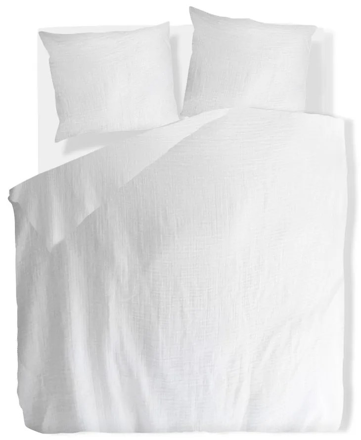 Бяло двойно муселиново спално бельо 200x200 cm Plain Muslin – Butter Kings