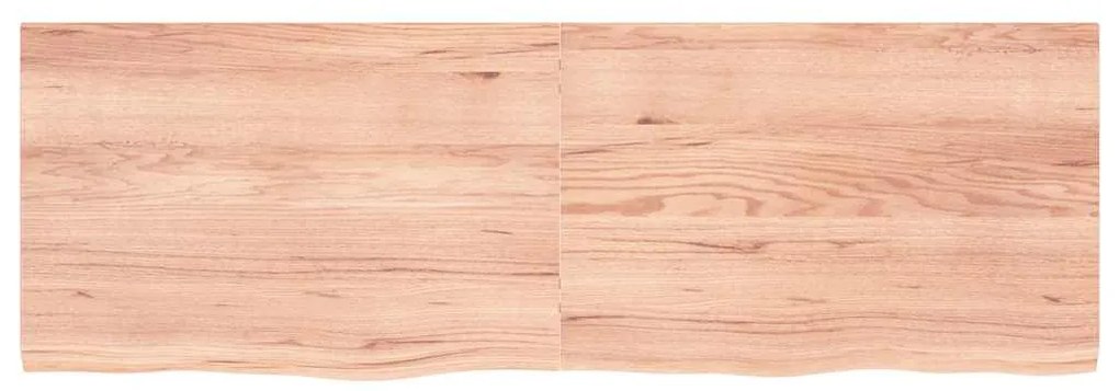 3156393 vidaXL Плот за маса светлокафяв 180x60x(2-4) см обработен масивен дъб