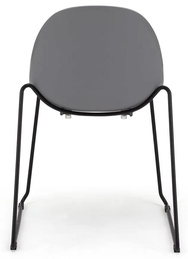 Комплект от 2 сиви трапезни стола с черна основа Viva - Bonami Selection