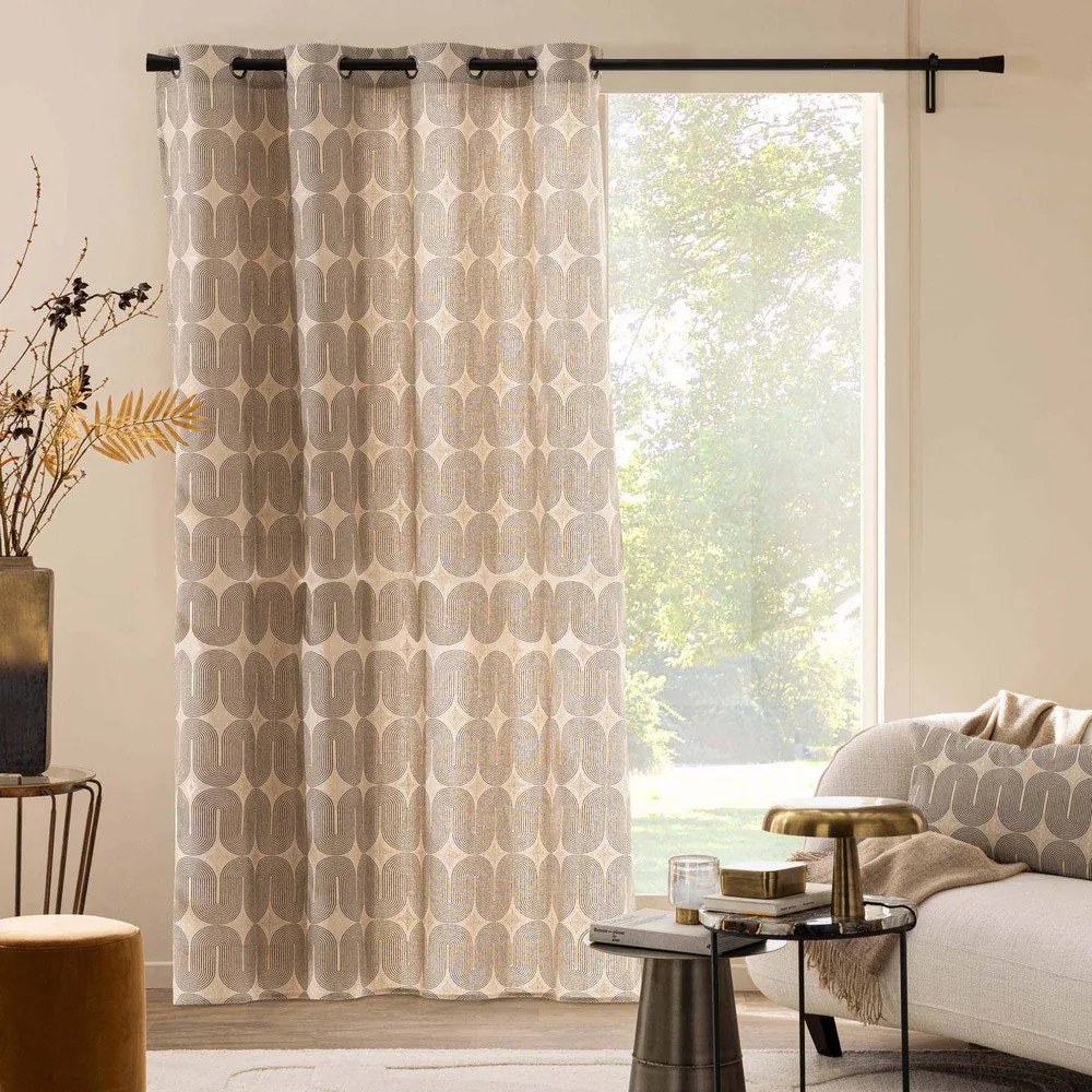 Черно/бежово перде 140x240 cm Ondine – douceur d'intérieur