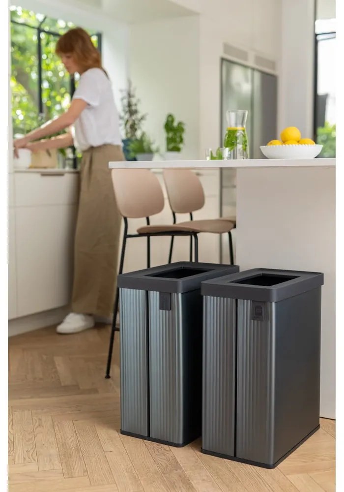 Синьо кошче за боклук за рециклиране от рециклирана пластмаса 54 l Verto Recycle – Curver