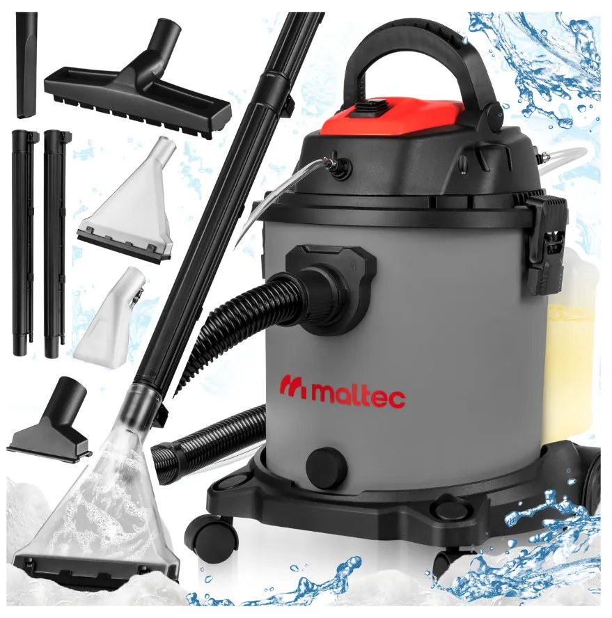 Прахосмукачка за мокро/сухо прахосмукиране, почистване на тапицерия и килими MalTec MasterWash 2200W