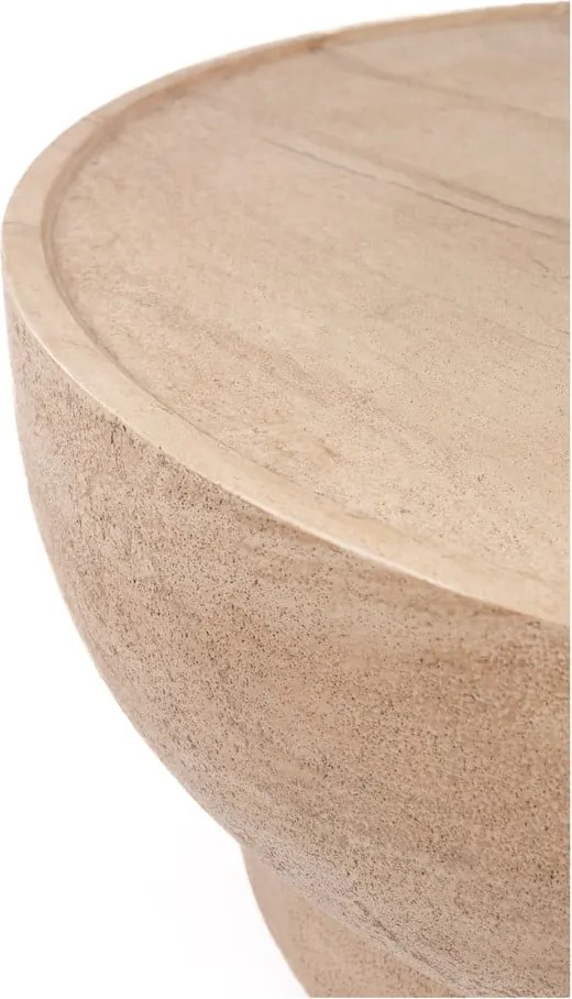 Кръгла масичка за кафе от декор от камък в естествен цвят ø 80 cm Noble – Zuiver