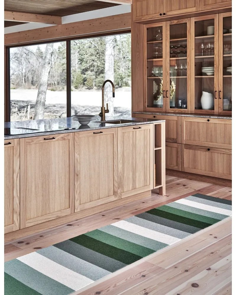 Зелен и кремав килим за открито и закрито 70x100 cm Molly Woods – Pappelina