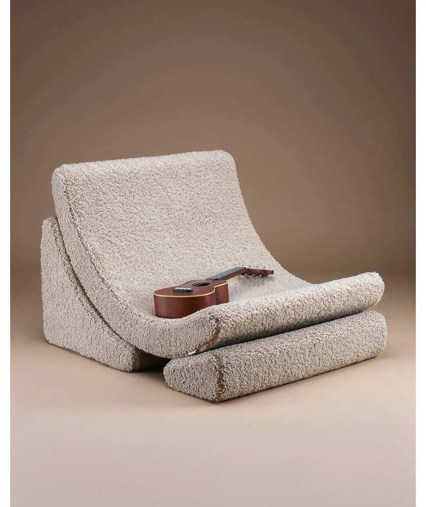 Светлокафяв детски стол от букле Moon – Wigiwama