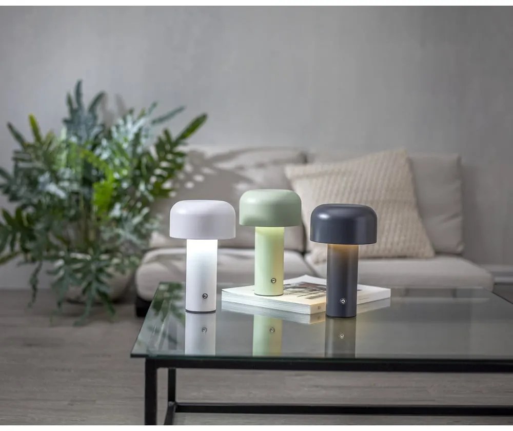 Сива LED настолна лампа (височина 21,5 cm) Bobby – Star Trading