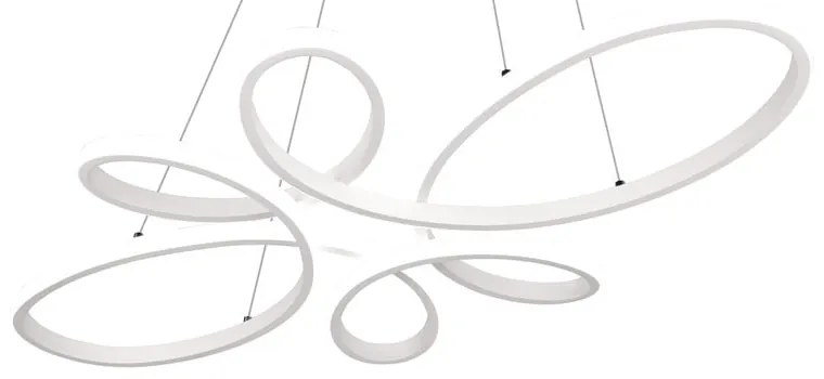 Бяло LED висящо осветително тяло Fly - Trio