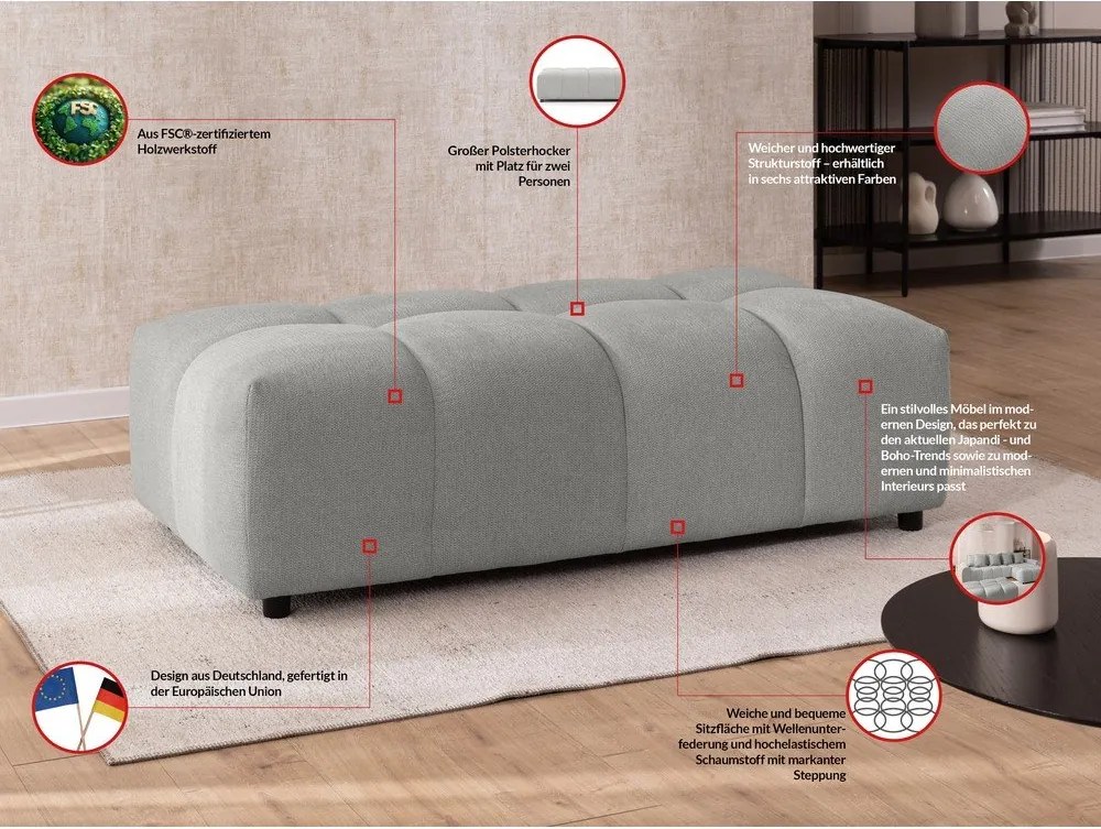 Светлосива табуретка Albane – Ropez