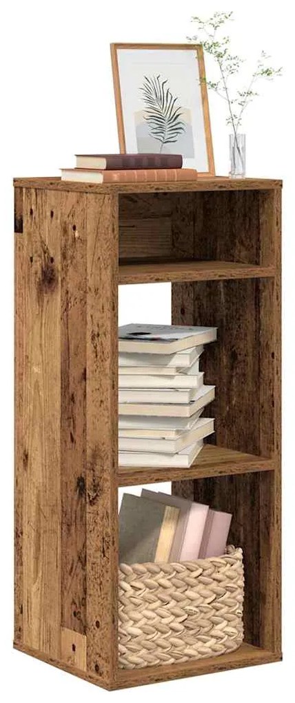 860281 vidaXL Библиотека, старо дърво, 34x31x80 см, инженерно дърво