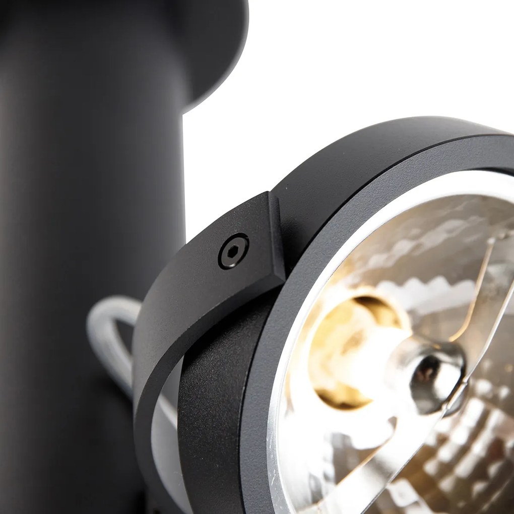 Модерен прожектор черен регулируем 3-светлина - Goes