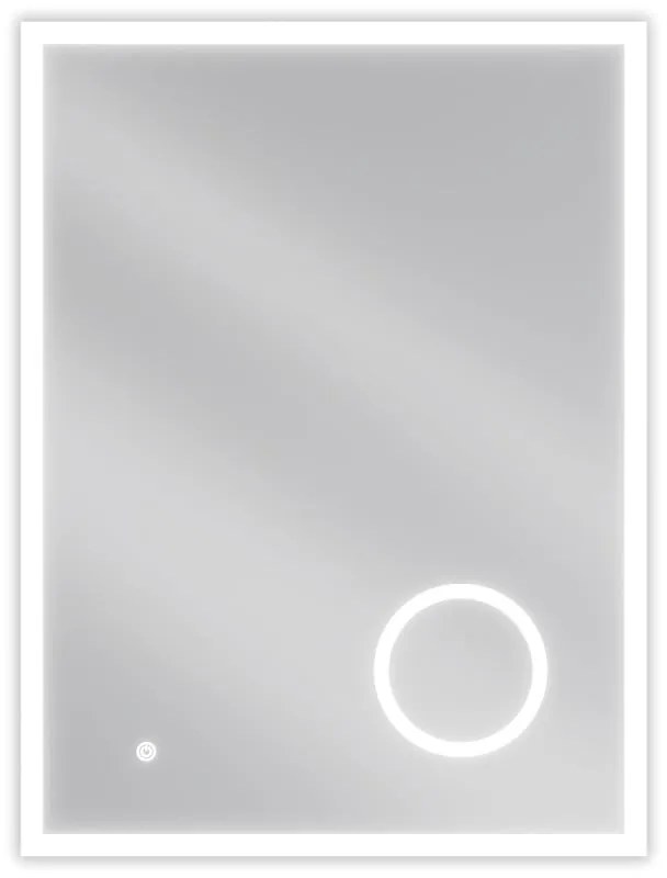 Подсветено огледало за баня Mexen Kala с козметично огледало 60 x 80 см, LED 6000K, анти-пара - 9820-060-080-611-00