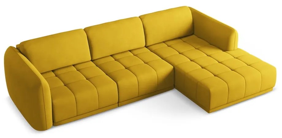 Жълт ъглов диван (десен ъгъл) Hoku – Makamii
