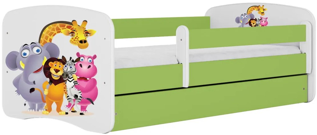 Детско легло Babydreams Cartoon-Prasino-140 x 70-Zoo