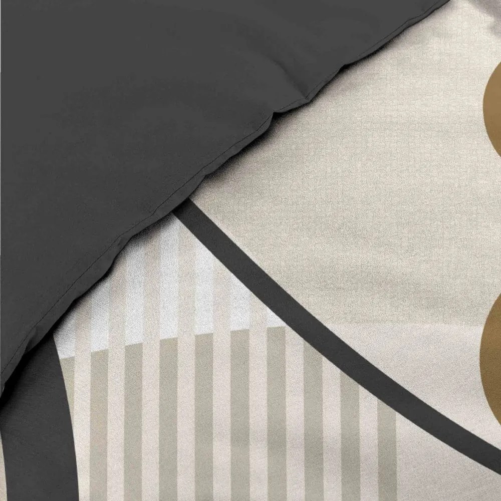 Бежово двойно удължено памучно спално бельо 240x220 cm Santana – douceur d'intérieur