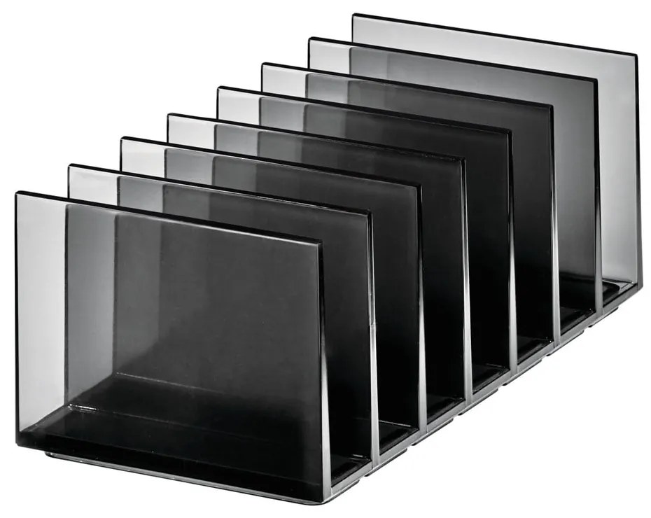 Матово черен органайзер за козметика за баня от рециклирана пластмаса Palette Station - iDesign