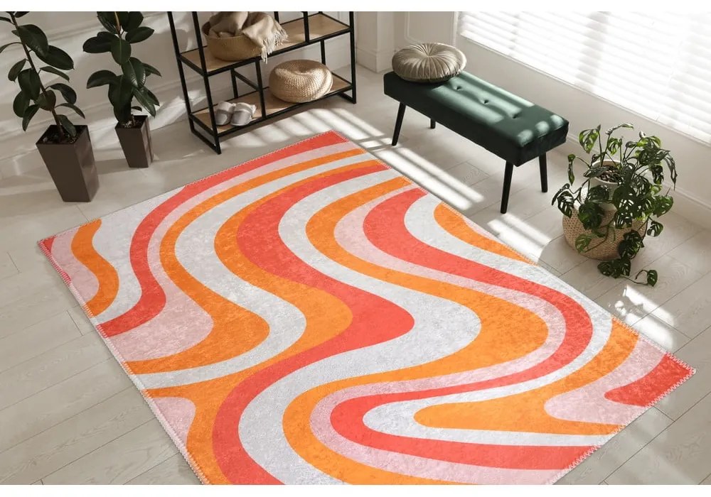 Оранжев килим подходящ за пране 120x180 cm Colors of Joy – Vitaus