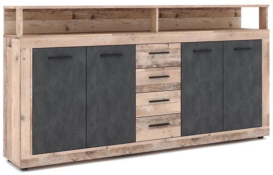 Комод RUNA светлокафяв/антрацит