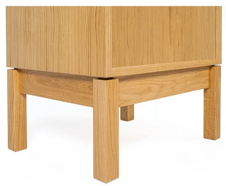 Сив шкаф за книги в дъб 45x185 cm AbbeyWood - Woodman