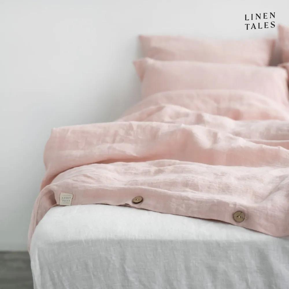 Светло розово спално бельо за двойно легло 200x200 cm - Linen Tales