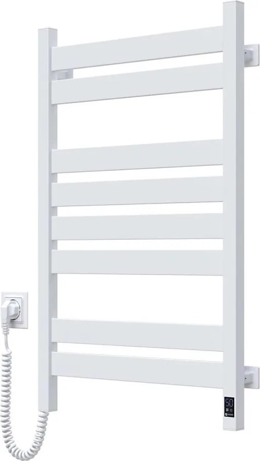 Електрически сушилник за хавлии с термостат LARGO 168W 80x50 см, бял, ляв