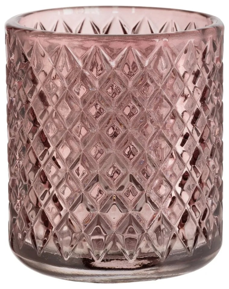 Тъмнорозова стъклена чаша за четки за зъби Atessa – Wenko