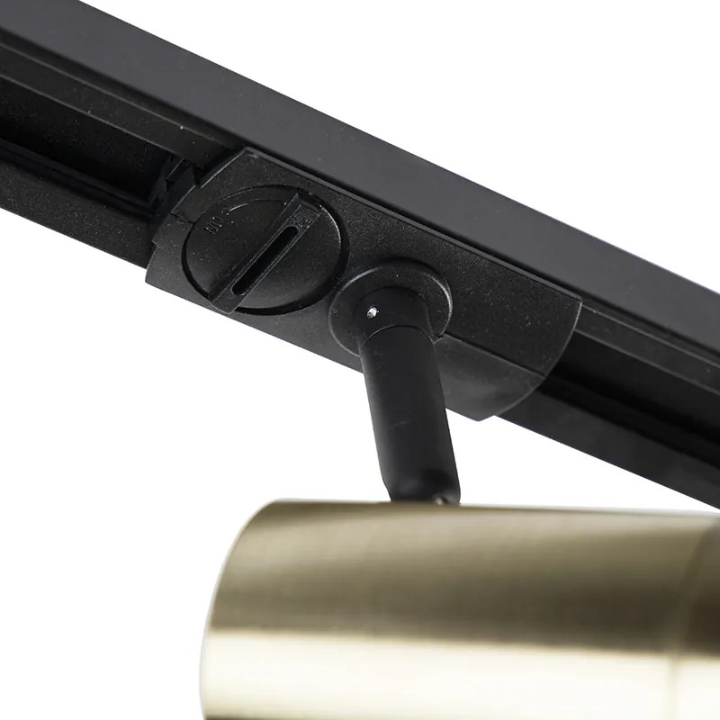 Интелигентна релсова система черна със злато 1-фазен 5-светлина с WiFi GU10 - Jeana