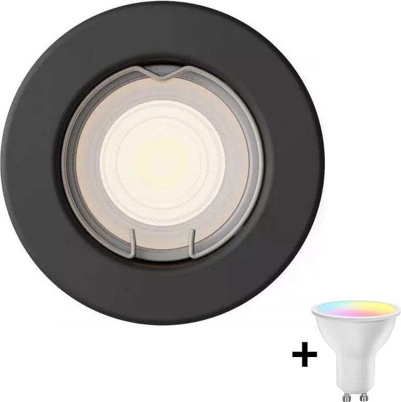 Philips - LED RGBW димируемо вградено таванно осветително тяло PERIDOT 1xGU10/6,5W/230V черно