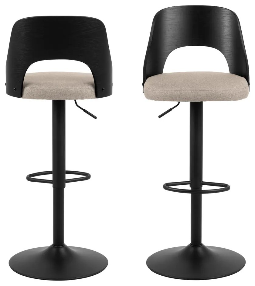 Бежови въртящи се бар столове в комплект от 2 броя 113 см Lucy - Actona